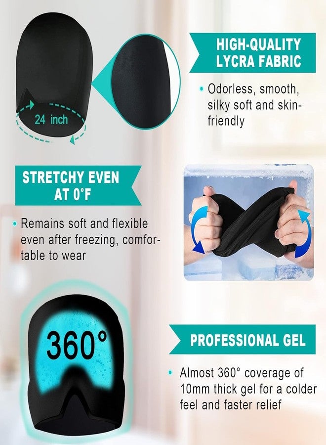 DASOSMI CREATION Migraine Relief Cap, Cooling Gel Hat, Soothing Headache Ice Pack Mask Products, Face Cold Compress Head Wrap for Tension & Stress (Headache Relief Hat for Migraine Cap) - Image 4