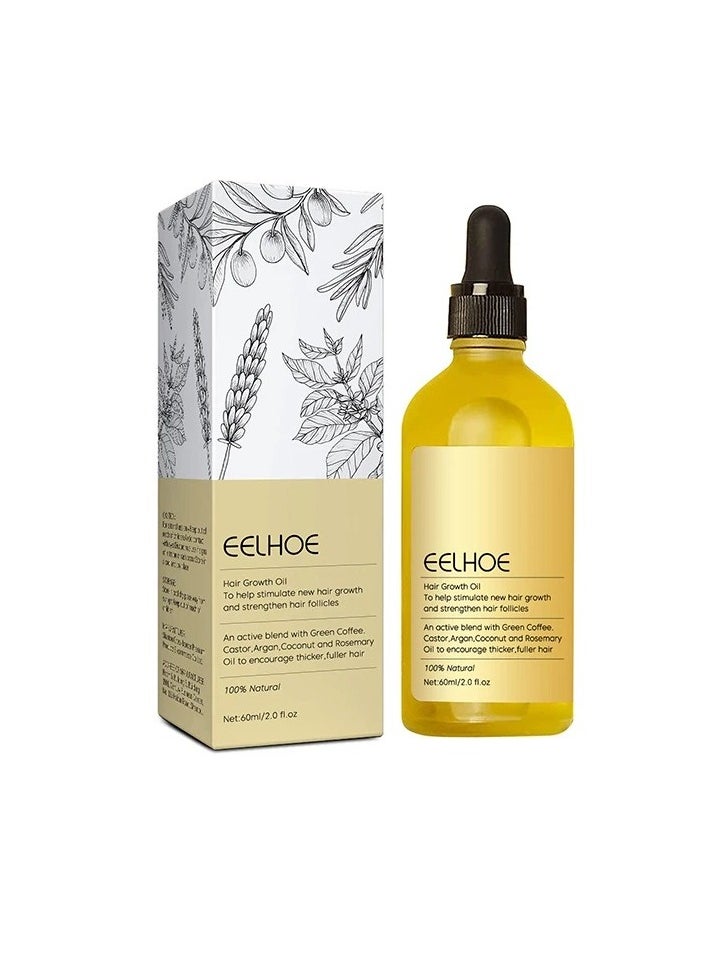 EELHOE - Veganic Natural Hair Growth Oil, Anti Hair Loss Natural Hair Growth Oil, Natural Ingredients Dense Hair Essential Oil, Rosemary Oil for Hair Growth Nourishing And Repairing Hair - Image 1