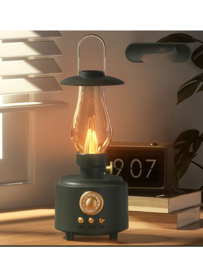نيوترل مكبر صوت بلوتوث C210 New Vintage Kerosene Lamp-Style مصباح كيروسين رجعي ونظام صوتي في جهاز واحد، يجمع بين تشغيل الموسيقى والمكالمات الهاتفية وراديو FM والإضاءة. مقاوم للماء بمعيار IPX4، مصمم بخبرة للاستخدام في الهواء الطلق والسفر والحفلات والتجمعات. (أخضر جوهري) - Image 1