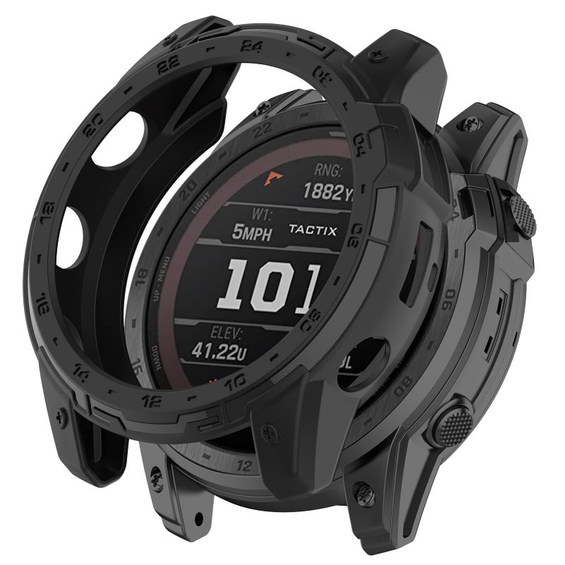 LOKEKE غطاء واقي متوافق مع Garmin Tactix 7 من LOKEKE، غلاف واقي من TPU لجهاز Garmin Tactix 7 / Enduro 2 (TPU أسود) - Image 2