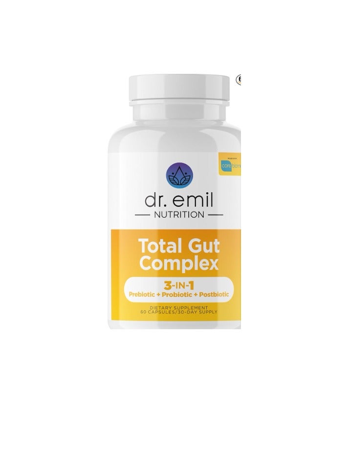 DR EMIL NUTRITION Total Gut Health Complex Probiotics for Digestive Health and Gut Health, 60 Capsules