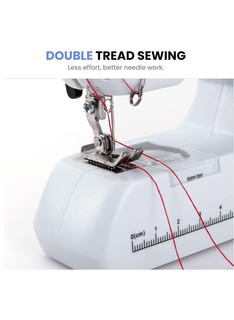 Arabest Handheld Sewing Machine, Portable Mini Sewing Machine, Machine Electric Stitch Tool, Electric Sewing Machine with Sewing Accessories, Suitable for Clothing, Curtains, Denim, Leather(White)  - Image 3