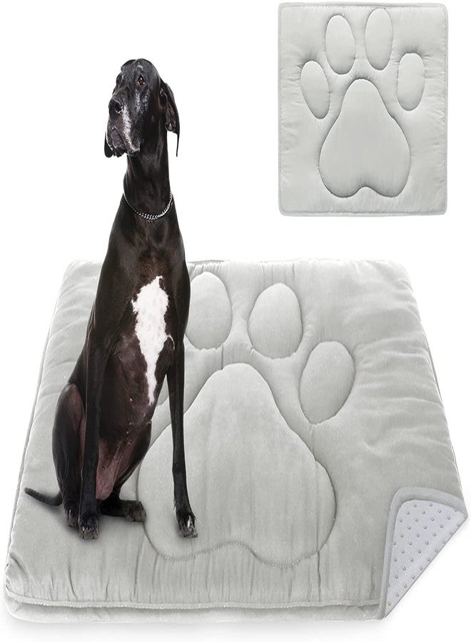 Coldwind Dog Crate Pad(30"x 48"), Crate Mat with Anti-Slip Bottom, Dog Mats for Sleeping, Breathable Kennel Pad, Dark Colored to Hide Stains, Grey - Image 1