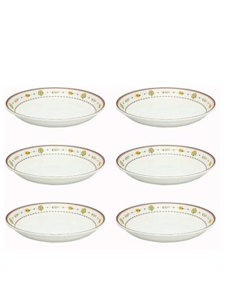 6-Piece Melamine Deep Round Serving Plate Set 45CM White/Maroon - pzsku/Z0E2442AD2DF63BC10183Z/45/_/1733388667/326d7a05-8bfa-4e1d-90a9-73102a187433