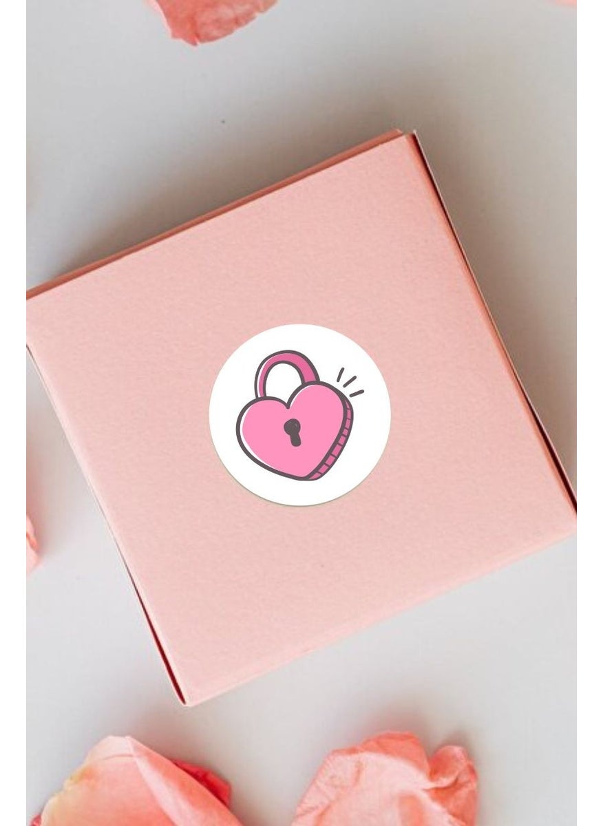 HSN Valentine's Day Heart Themed Sticker Set 96 Labels 2 Pages  - Image 2