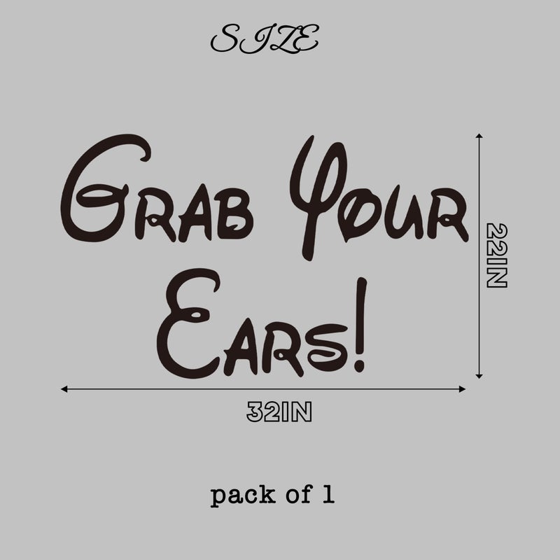 MUWEOL Grab Your Ears Decal - Mouse Theme Party Wall Decal Sticker, Mouse Theme Grab Your Ears Baby Shower,Gender Reveal Party Supplies - Image 2