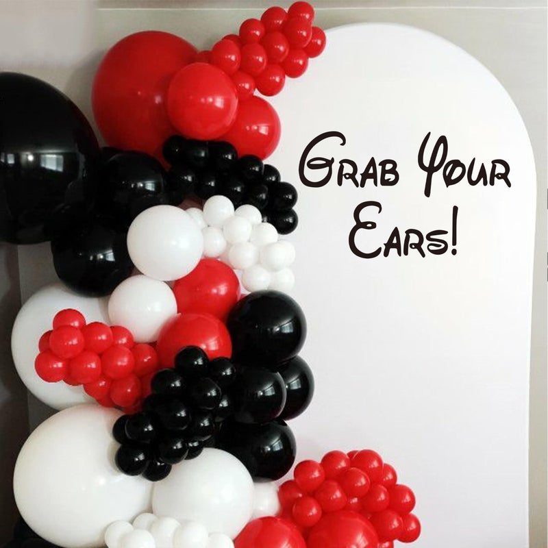 MUWEOL Grab Your Ears Decal - Mouse Theme Party Wall Decal Sticker, Mouse Theme Grab Your Ears Baby Shower,Gender Reveal Party Supplies - Image 1
