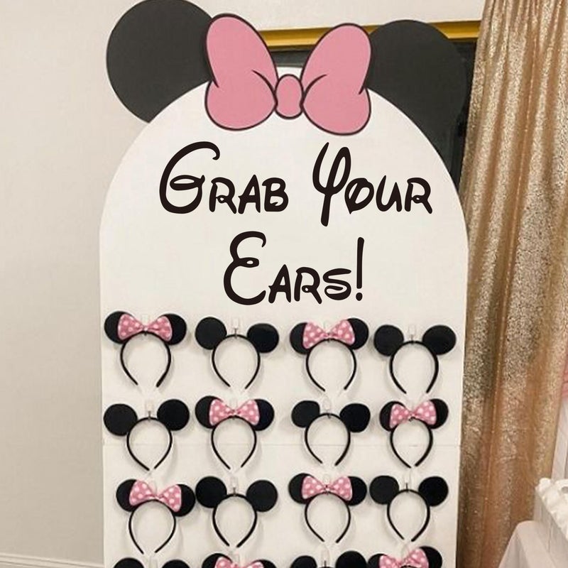 MUWEOL Grab Your Ears Decal - Mouse Theme Party Wall Decal Sticker, Mouse Theme Grab Your Ears Baby Shower,Gender Reveal Party Supplies - Image 3