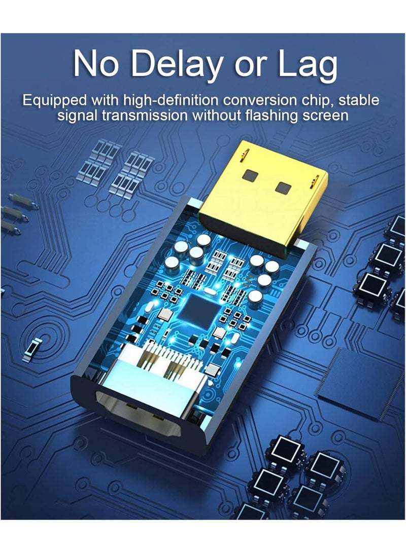 محول DisplayPort إلى HDMI بدقة 4K – قطعتين – توصيل مباشر من الكمبيوتر للشاشة أو التلفزيون – يدعم 60 هرتز - Image 3