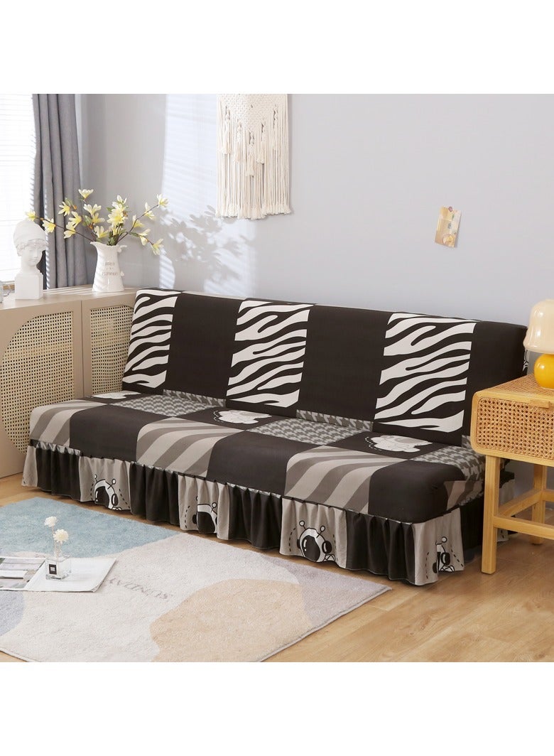 Nariele New Four Seasons Universal Elastic Full Pack Sofa Cover with Skirt Edge