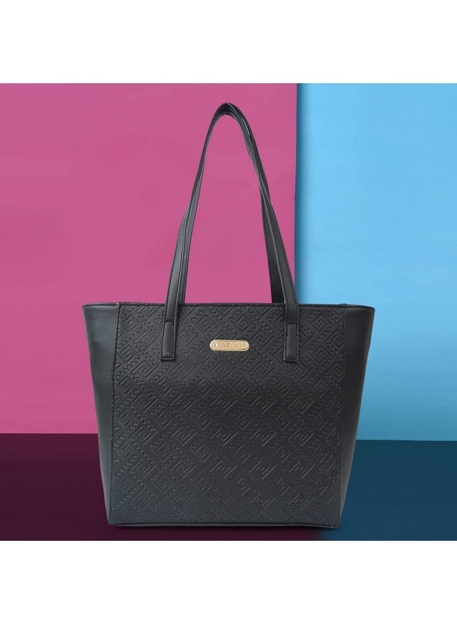 Fargo Stylish Women Tote Handbag - Trendy & Spacious Carryall for Everyday Use (616-627) (Black2) - Image 2