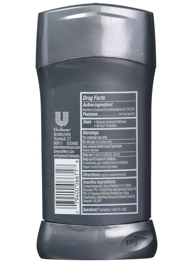 Dove مزيل العرق للرجال + العناية، عصا، راحة نظيفة، 2.7 أونصة (عبوة من 6) - Image 2