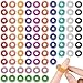 Nuogo 200 Pcs Acupressure Rings Fidget Spiky Sensory Finger Massager Ring Stress Relief Fidget Sensory Toys Anxiety Relief Toys Stress Reducer for Men WomenVivid Color - Image 2