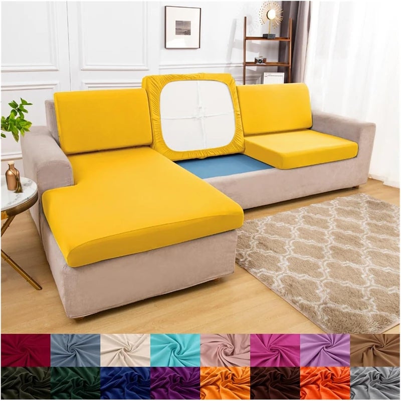 Sofa Seat Cover Stretch Elastic Slipcover for L Shape Armchair for Sofa Couch Cushion Covers(Color5,45X45cm Pillowcase) - Image 2