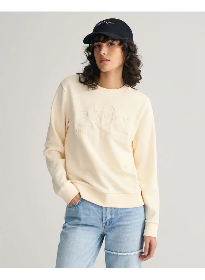 غانت سويت شيرت جانت تونال شيلد بياقة دائرية