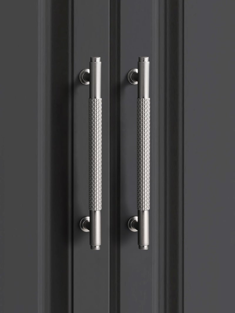 Sorwduerm 2 Pack 5 Inch(128Mm) Brushed Nickel Cabinet Handles Knurled Kitchen Cabinet Pulls Cupboard Kitchen Hardware Drawer Pulls Dresser Handles - Image 4