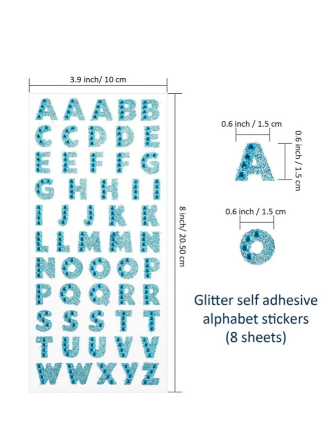 8 ورق رسالة ملصق، ملونة هدية الأبجدية ملصق الرسالة اللاصقة الذاتية - Image 2