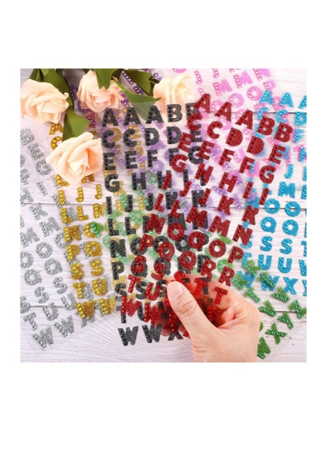 8 ورق رسالة ملصق، ملونة هدية الأبجدية ملصق الرسالة اللاصقة الذاتية - Image 3