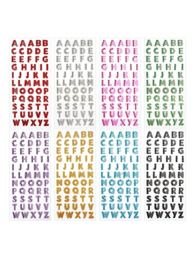 8 ورق رسالة ملصق، ملونة هدية الأبجدية ملصق الرسالة اللاصقة الذاتية - Image 1