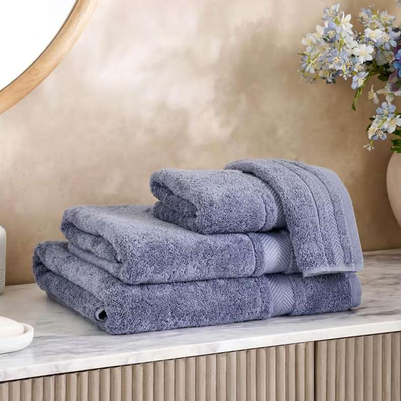 Pan Home Luxury Cotton Hand Towel 50x90cm - Slate Blue - Image 3