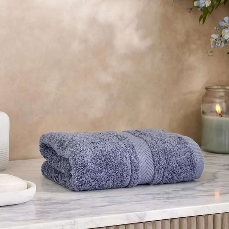 Pan Home Luxury Cotton Hand Towel 50x90cm - Slate Blue - Image 1
