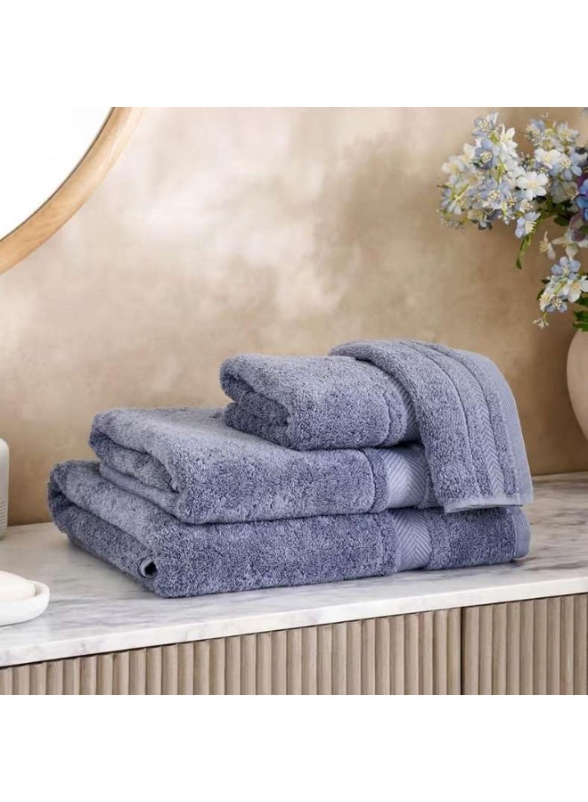 Pan Home Luxury Cotton Hand Towel 50x90cm - Slate Blue - Image 3