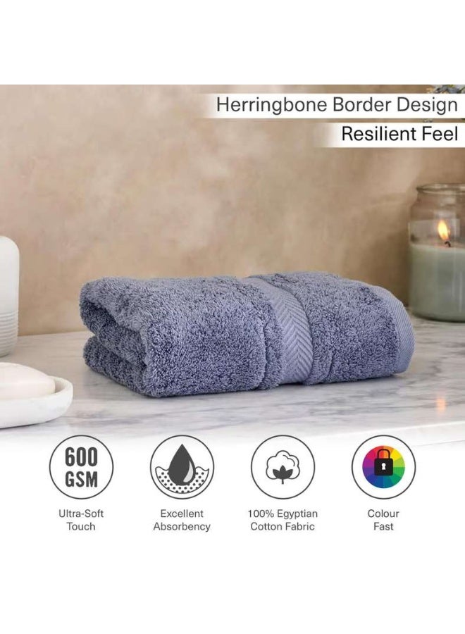 Pan Home Luxury Cotton Hand Towel 50x90cm - Slate Blue - Image 5