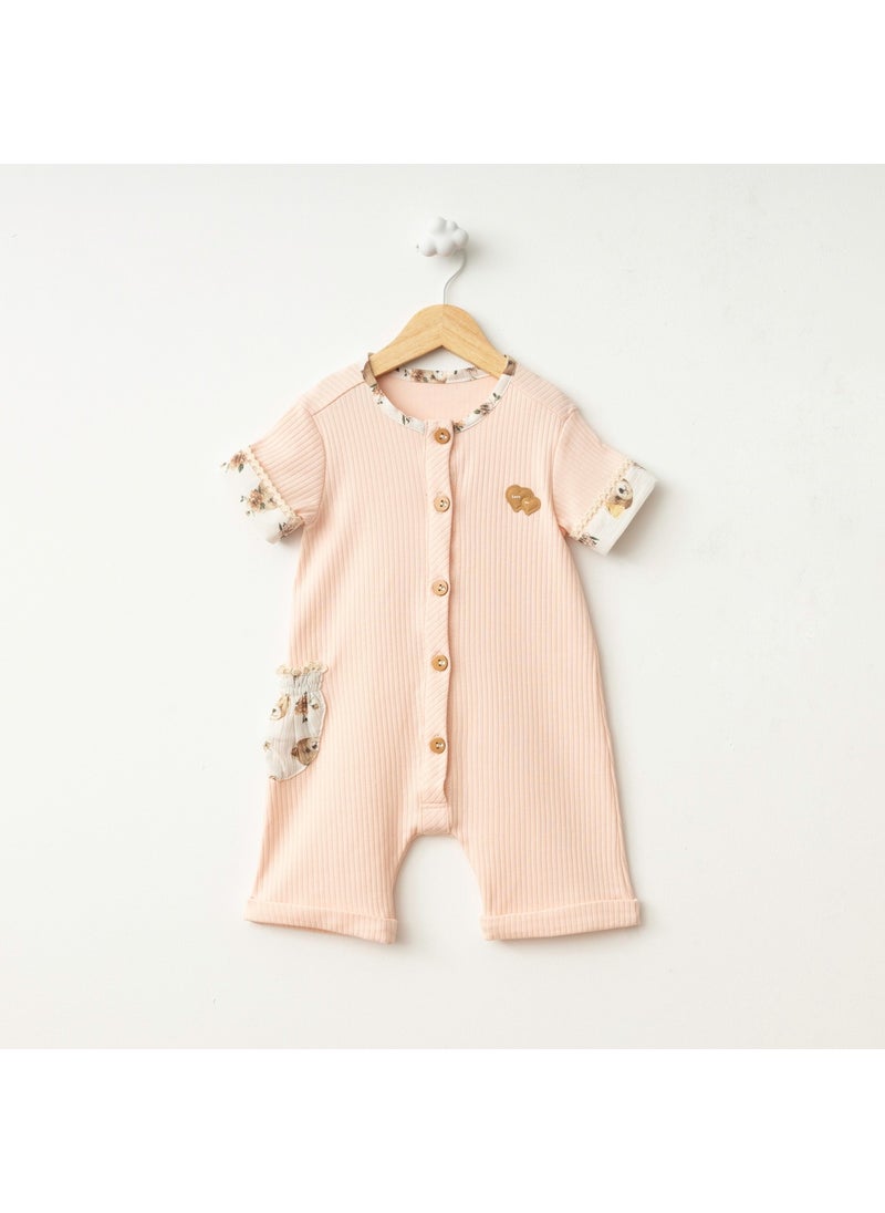 FOR MY BABY Reported Combed Cotton Girl Overalls  - Image 1