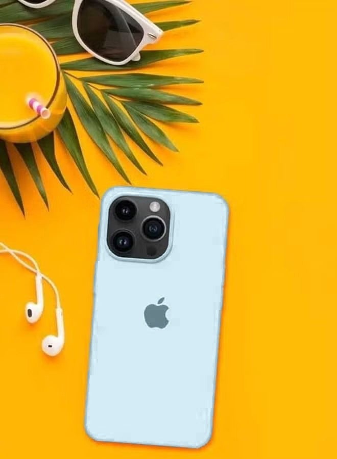 Ocean iPhone 14 Pro Max Mobile Case Cover, Soft Liquid Silicone Protection Anti-Scratch Shockproof Accessories Slim Protective Back Cover with Microfiber Lining, for iPhone 14 Pro Max (Baby Blue) - Image 5