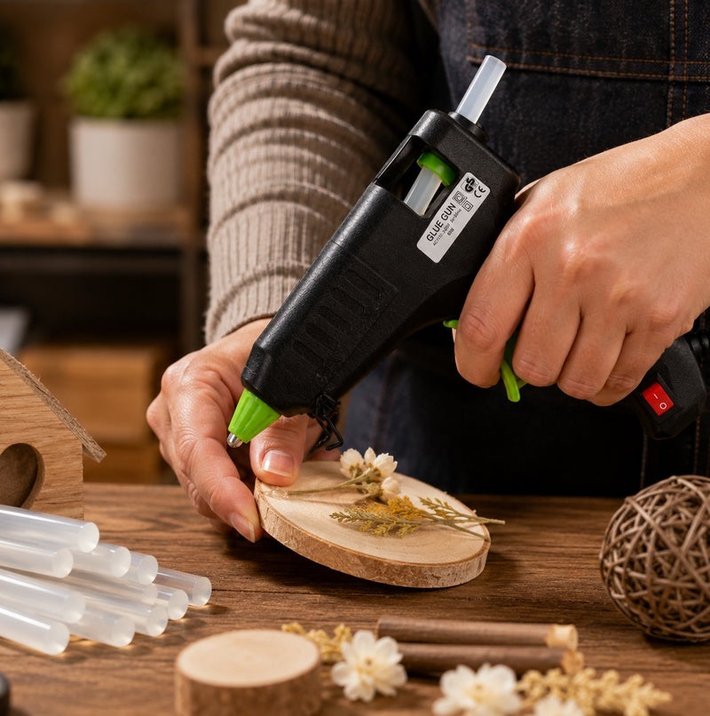 WULF 60W Glue Gun Professional Hot Melt Glue Gun with Fast Heating System, Ergonomic Trigger Handle and Precision Nozzle for Crafts, Repair, Decoration & DIY Projects 230V - Image 4