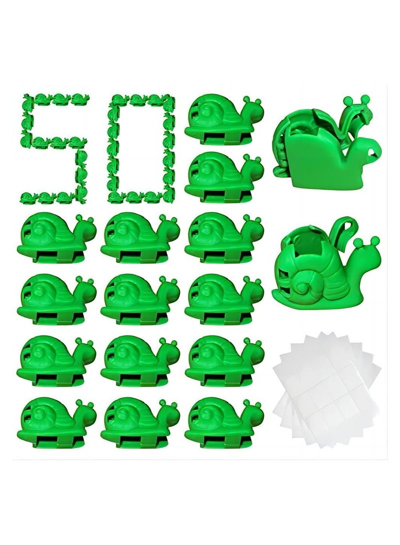 SYOSI 50 قطعة مشابك نباتية للنباتات المتسلقة، مشابك نباتية ملتصقة ذاتياً، مشابك تثبيت للنباتات المتسلقة، مشابك تثبيت حائطية للنباتات لتدريب الكروم والزاحفات، دعم الحدائق الرأسية للنباتات المتسلقة - Image 1