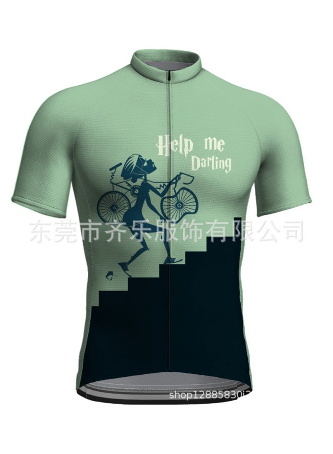 Summer Personalized Trend Short Sleeve Cycling Jersey Downhill Cycling Sportswear Functional Clothing Moisture Wicking