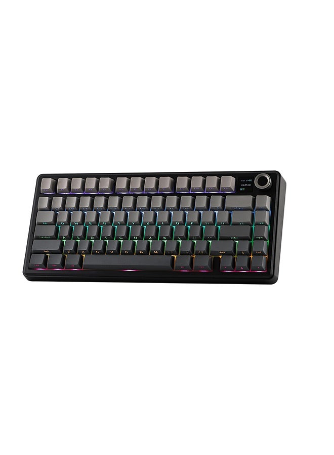 F75 MAX Tri-Mode Wireless Gaming Keyboard, TFT Screen, Knob, Hot Swappable, 2.4GHz/Type-C/BT5.0, Gasket Creamy, for PC/Mac/Office/Gaming (Black Gradient) - Image 1