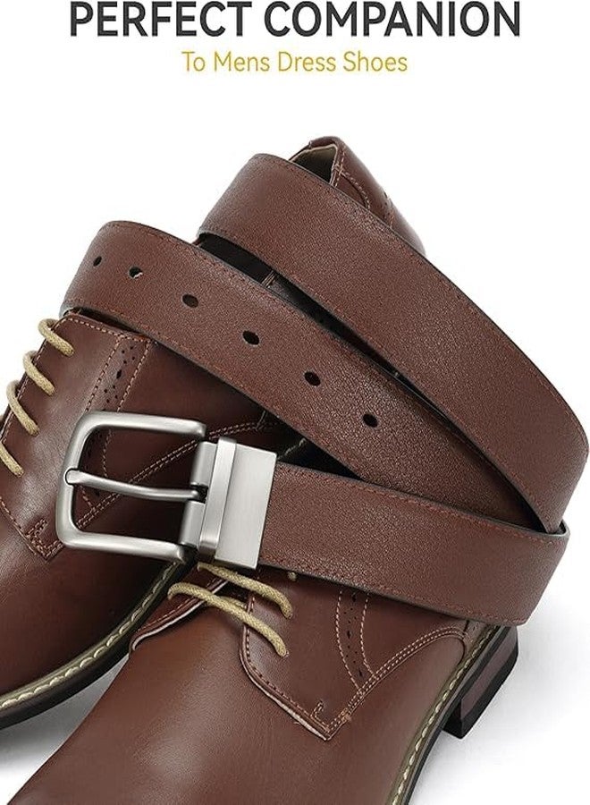 تشاورين حزام أولاد من تشاورين، حزام جلدي قابل للعكس للأولاد، 1.25 بوصة، قابل للتعديل ليناسب المقاس، أسود/بني، 28-30 (يناسب مقاسات البناطيل من 12 إلى 14) - Image 3