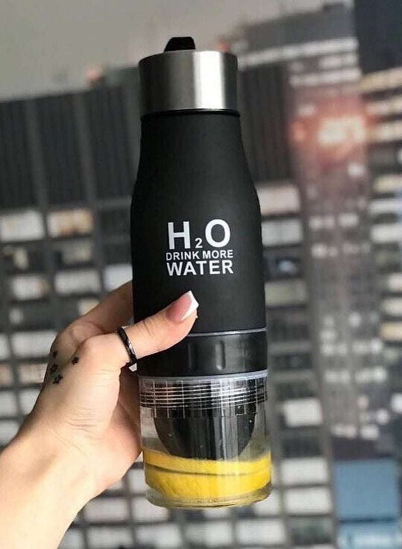 Generic Water Bottle For Healthy and Stylish Lifestyle, Gym Water Bottle, Yoga Workout Water Bottle, Perfect For Detox Water, Healthy Drinks, Fitness, Travel, 650 ml Fruit Infuser Bottle With Carrying Strap  - Image 5
