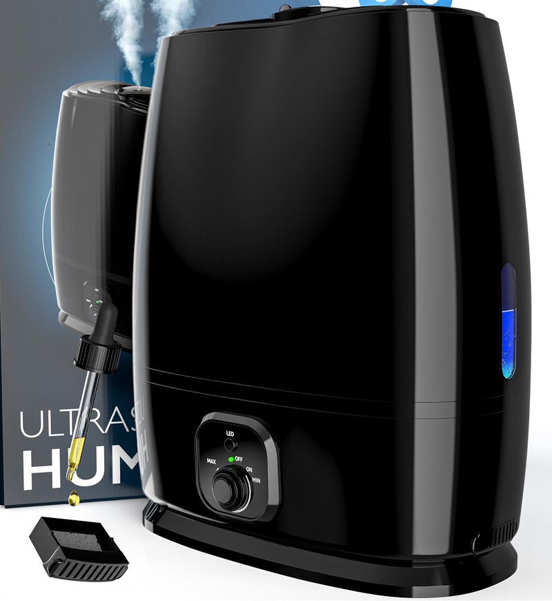 Everlasting Comfort Everlasting Comfort Cool Mist Humidifiers for Bedroom 6L - Humidifier Large Room No-Filter, Quiet Air Humidifier for Plants, Baby, Allergies, Dry Skin, Congestion, 50 Hr Run Time, Easy Clean  - Image 1