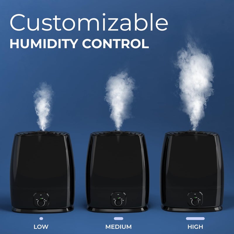 Everlasting Comfort Everlasting Comfort Cool Mist Humidifiers for Bedroom 6L - Humidifier Large Room No-Filter, Quiet Air Humidifier for Plants, Baby, Allergies, Dry Skin, Congestion, 50 Hr Run Time, Easy Clean  - Image 2