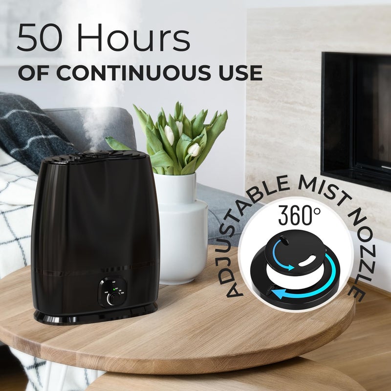 Everlasting Comfort Everlasting Comfort Cool Mist Humidifiers for Bedroom 6L - Humidifier Large Room No-Filter, Quiet Air Humidifier for Plants, Baby, Allergies, Dry Skin, Congestion, 50 Hr Run Time, Easy Clean  - Image 5