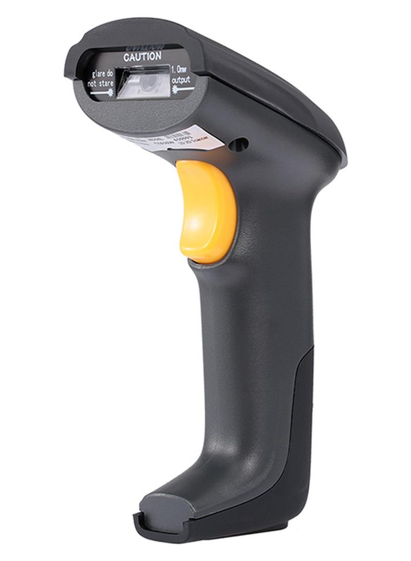 جهاز مسح الرموز الشريطية QR وباركود USB محمول للكمبيوتر سلكي تلقائي 1D و2D ماسح ضوئي للرموز الشريطية للدفع عبر الهاتف المحمول المتاجر السوبر ماركت المخازن MR-2561 (أسود) - Image 1