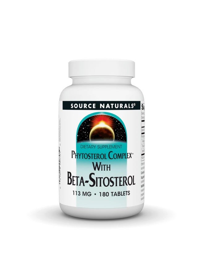Source Naturals مجمع فيتواستيرول مع بيتا-سيتوستيرول، يدعم مستويات الكوليسترول الصحية*، 113 ملغ - 180 قرص - Image 1