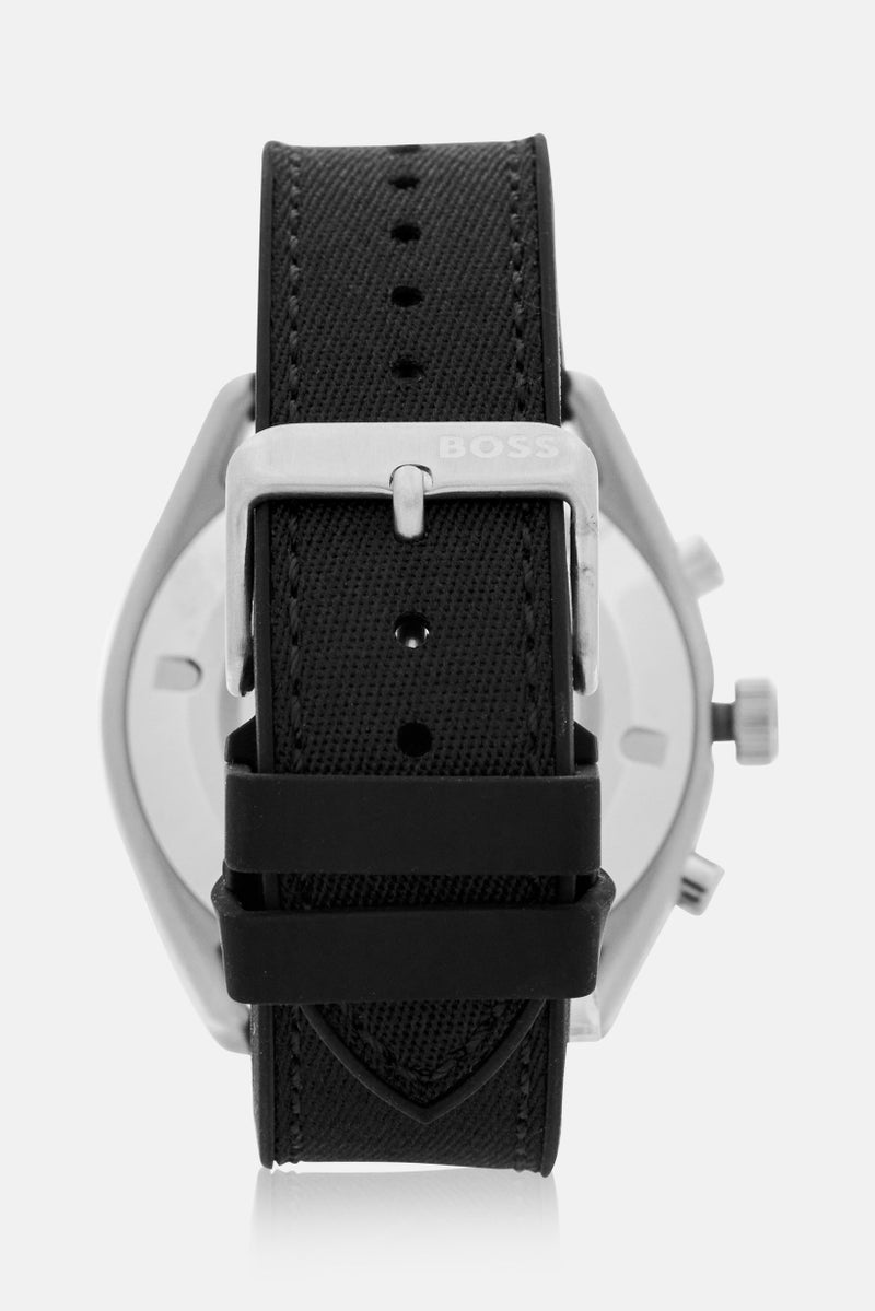 BOSS Men 1514091 Round  Analog Watch 44 mm, Black  - Image 5