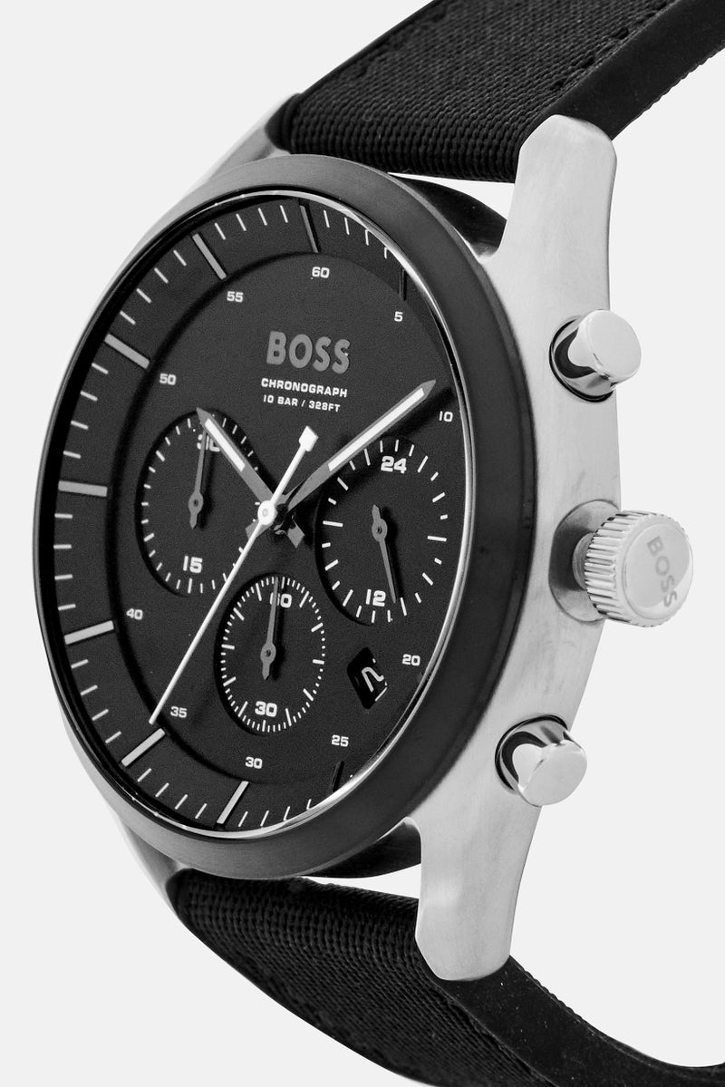 BOSS Men 1514091 Round  Analog Watch 44 mm, Black  - Image 3