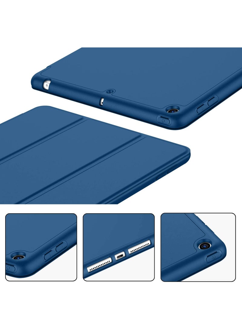 YoYoTech iPad 9 2021(9th Gen) iPad 8 2020(8th Gen) / iPad 7 2019(7th Gen)10.2 Tri-Fold Case Flip Cover with Multi Viewing Angles Stand | Pencil Holder | Heat Dissipation | TPU Back cover- Blue - Image 4