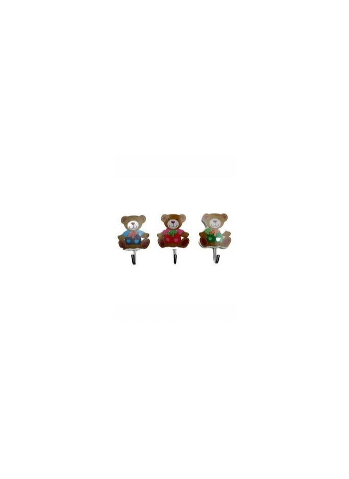CATANES 3 Pcsy Sticky Hook Bear 6x1.5x7.5 Cm Multicolour  - Image 2