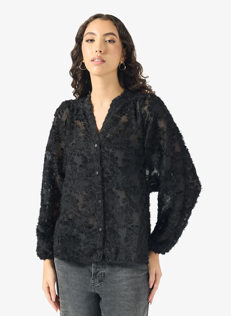 ONLY Emblished Long Sleeve Shirt