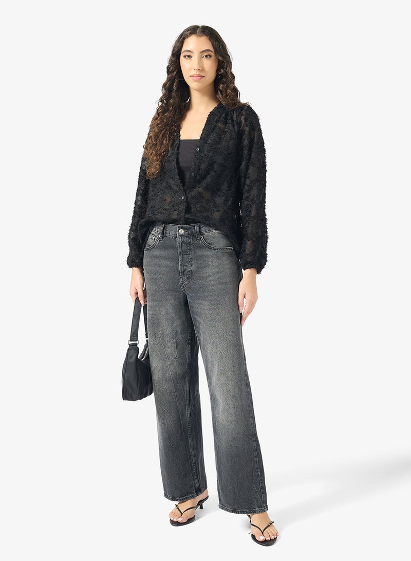 اونلي قميص بأكمام طويلة مطرز - Image 4