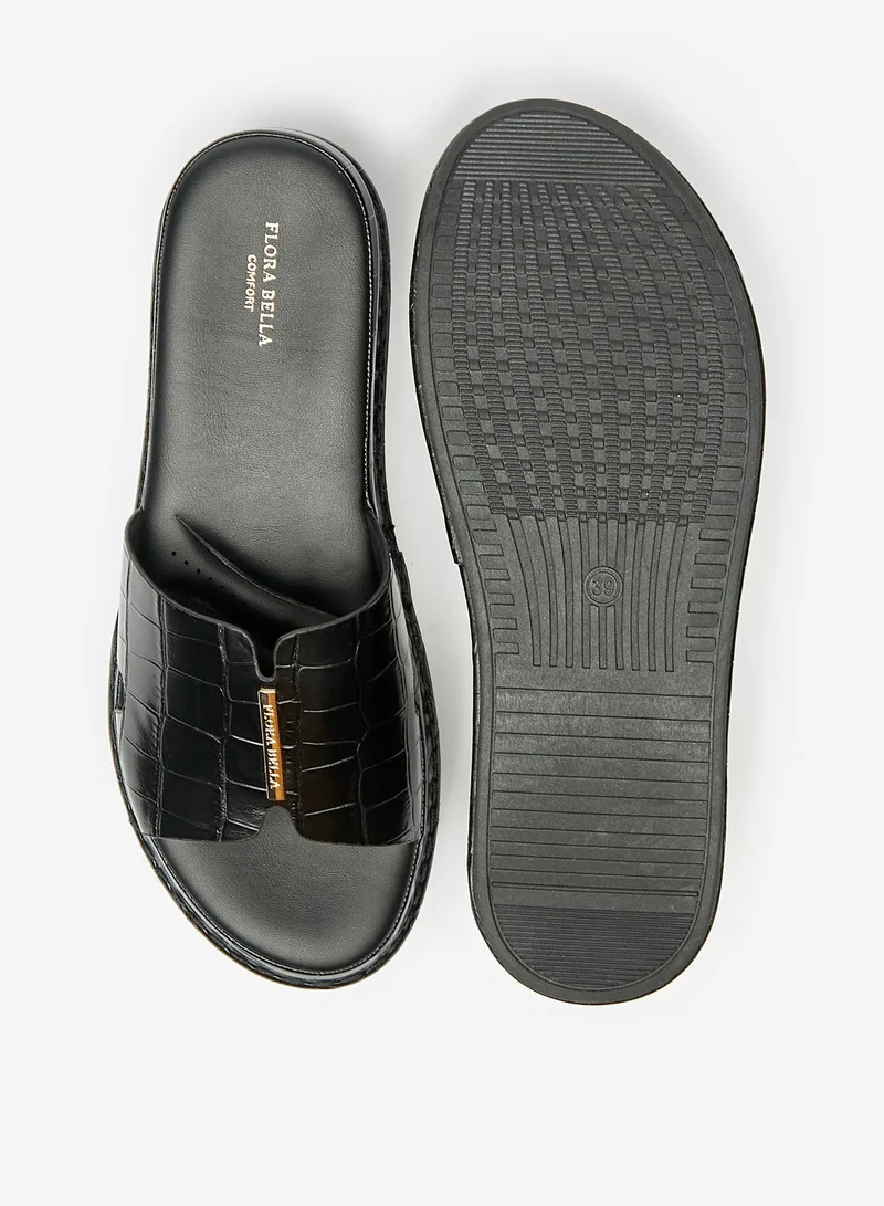فلورا بيلا من شو إكسبرس Women Textured Slip-On Platform Heels Sandals
