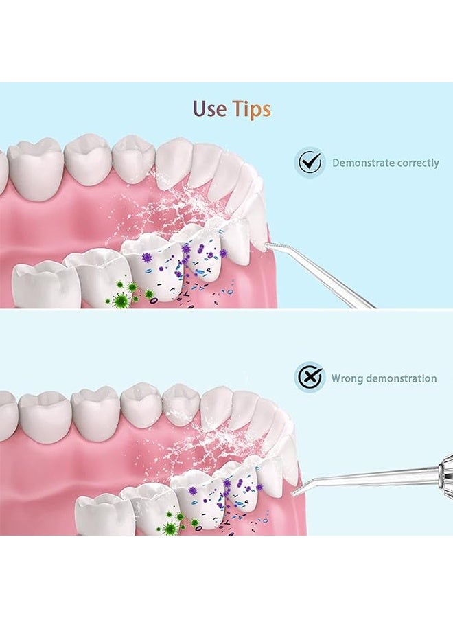 Water Flosser Teeth Irrigator with 3 Modes Cordless Water Teeth Cleaner with 4 Replacement Sprinkler Heads IPX1 Waterproof Rechargeable Portable Travel Home Stand Bridge Care - Image 5
