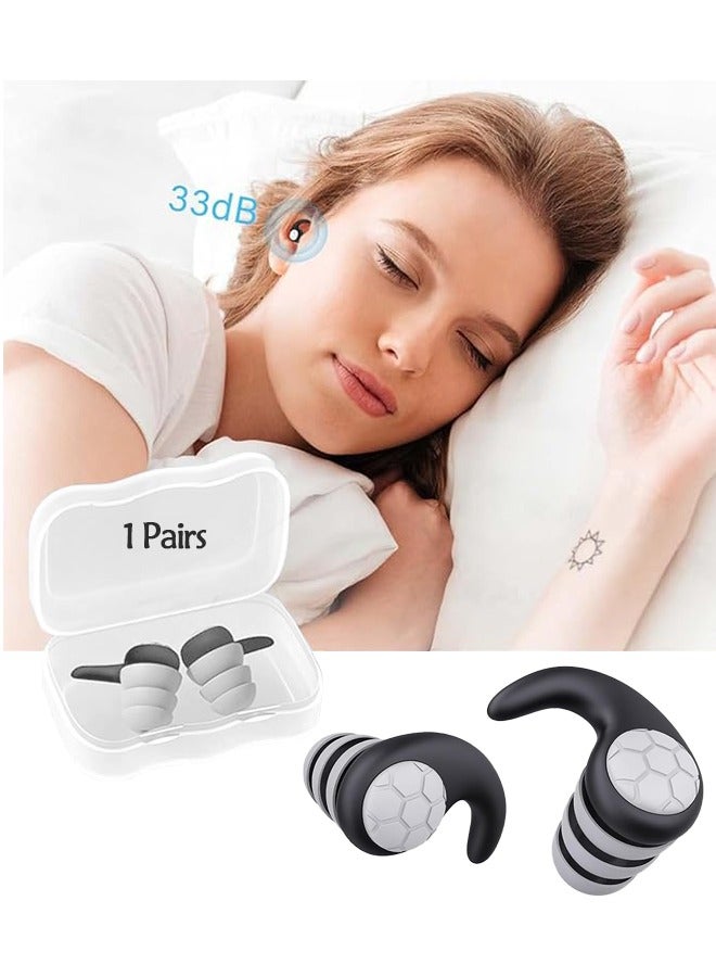 Sthxyfaith Ear Plugs for adluts – Ultra-Comfy Reusable Noise-Reducing Earplugs For Sleep Deep Focus swimming Travel Noise Sensitivity Flexible Hearing Protection Customizable Fit 33dB (SNR) Noise Reduction  - Image 1