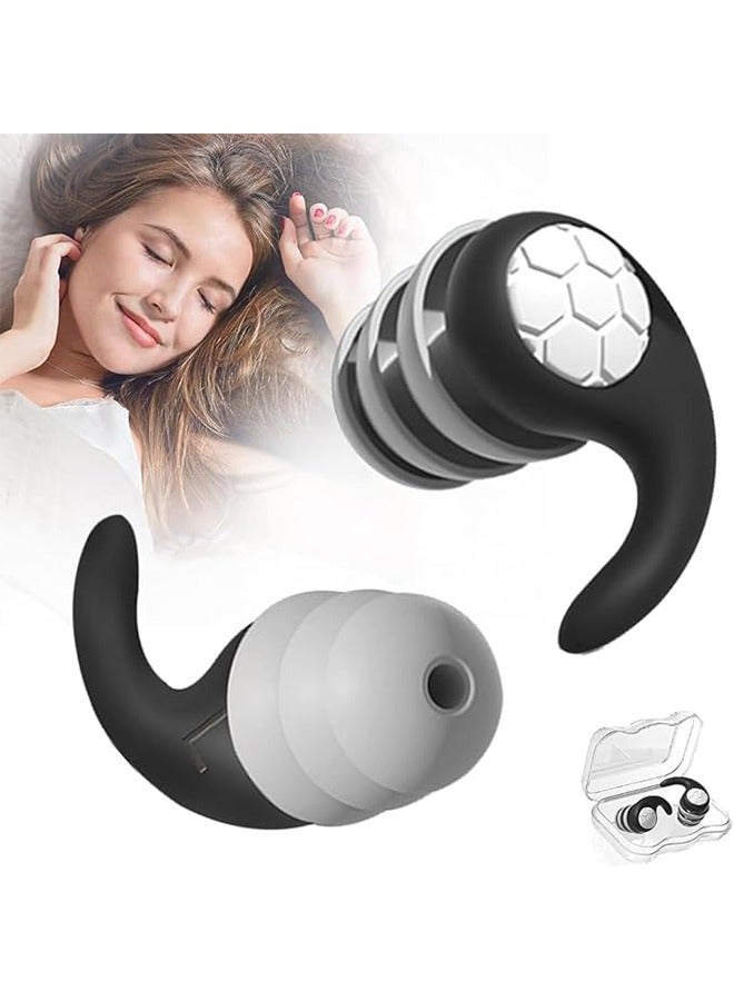 Sthxyfaith Ear Plugs for adluts – Ultra-Comfy Reusable Noise-Reducing Earplugs For Sleep Deep Focus swimming Travel Noise Sensitivity Flexible Hearing Protection Customizable Fit 33dB (SNR) Noise Reduction  - Image 2